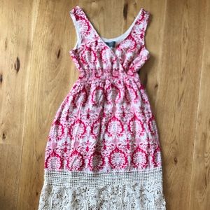 Anthropologie Sunday in Brooklyn Red Crochet Maxi